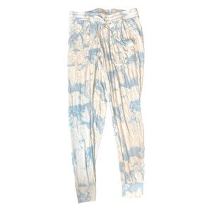 Recliner NYC NWT Blue Cloud Tie Dye Jogger Pajama Sleep Pants